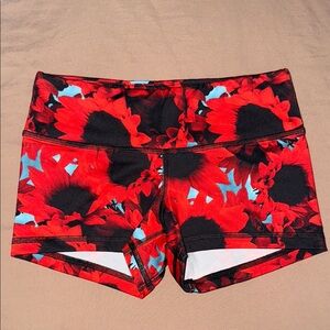 Fleo OG Shorts - Red Sunflowers